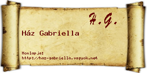 Ház Gabriella névjegykártya