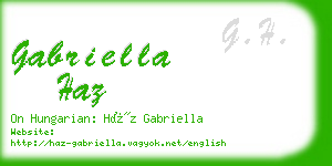 gabriella haz business card
